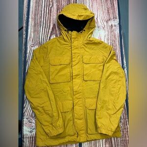 H&M Mustard yellow Hooded Raincoat for Men medium